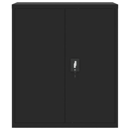 File Cabinet Black 90X40X105 Cm Steel