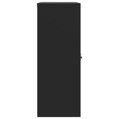 File Cabinet Black 90X40X105 Cm Steel