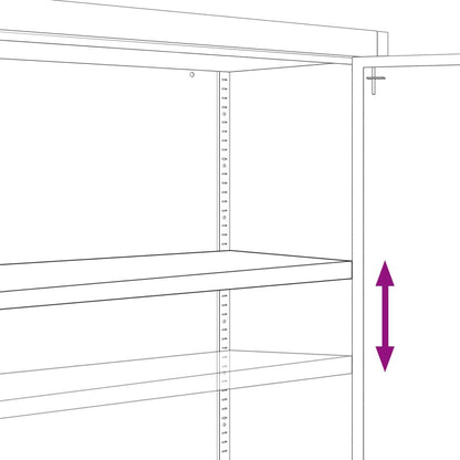 File Cabinet Black 90X40X105 Cm Steel