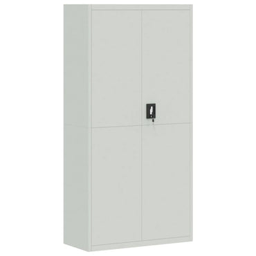 File Cabinet Light Grey 90X40X180 Cm Steel