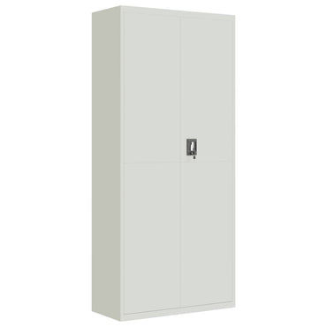 File Cabinet Light Grey 90X40X200 Cm Steel