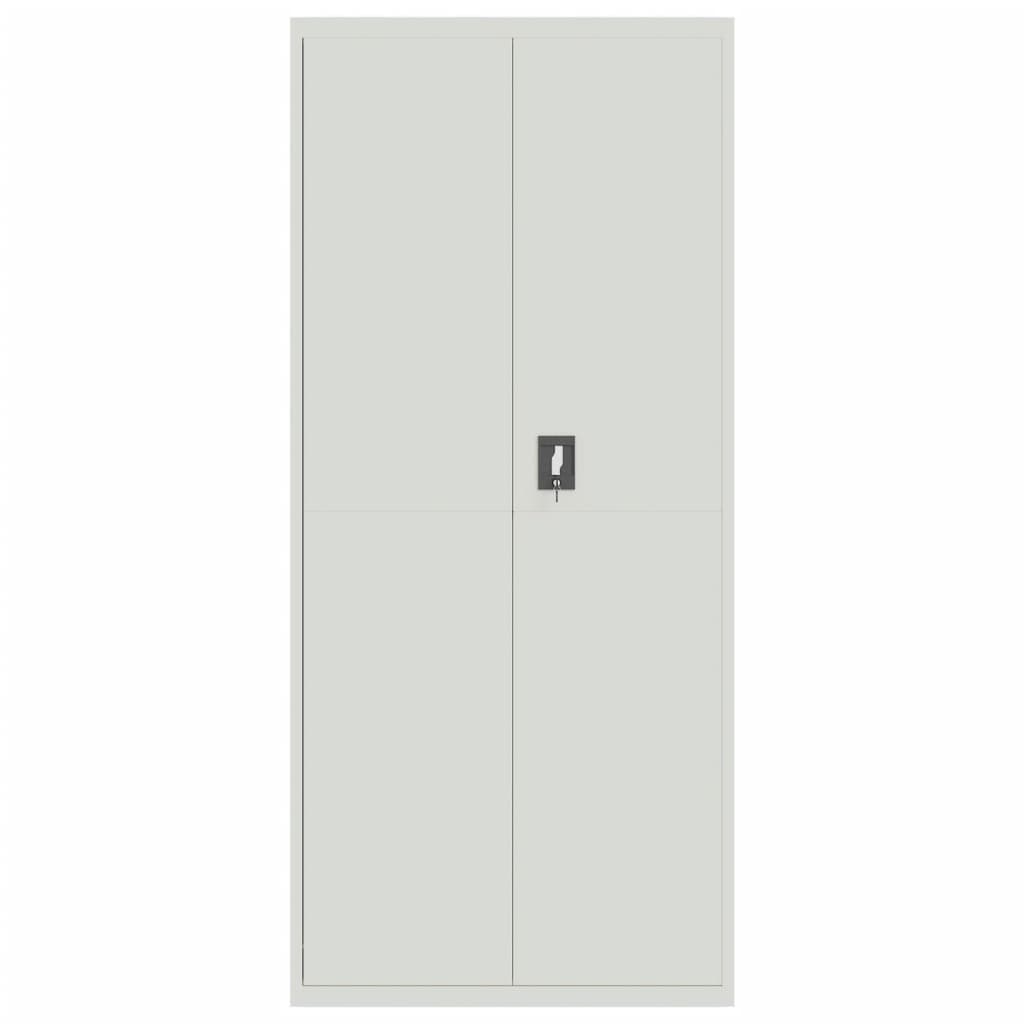 File Cabinet Light Grey 90X40X200 Cm Steel