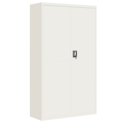 File Cabinet White 105X40X180 Cm Steel