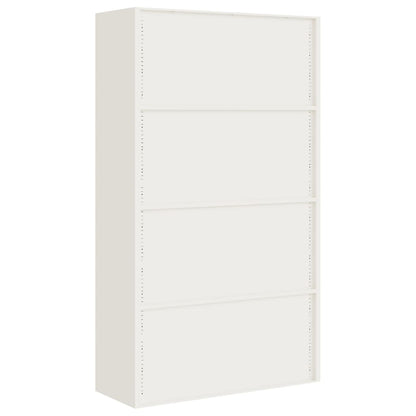 File Cabinet White 105X40X180 Cm Steel