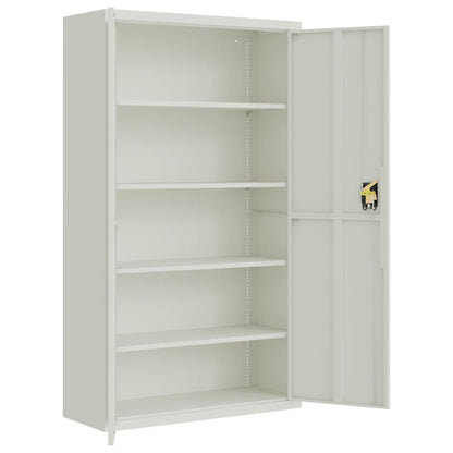 File Cabinet Light Grey 105X40X180 Cm Steel