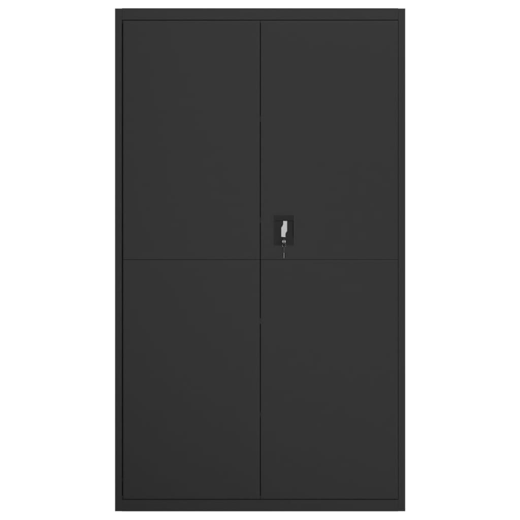 File Cabinet Black 105X40X180 Cm Steel