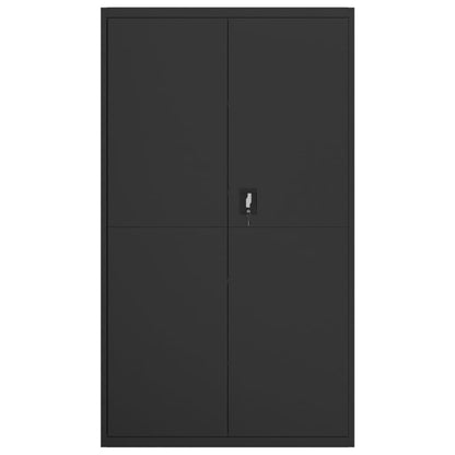 File Cabinet Black 105X40X180 Cm Steel