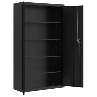 File Cabinet Black 105X40X180 Cm Steel