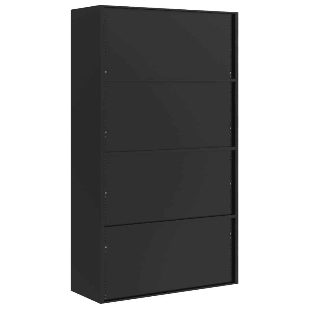 File Cabinet Black 105X40X180 Cm Steel