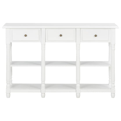 Console Table White 110X30X76Cm Engineered Wood