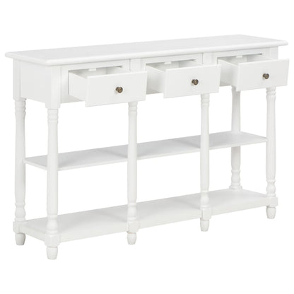 Console Table White 110X30X76Cm Engineered Wood