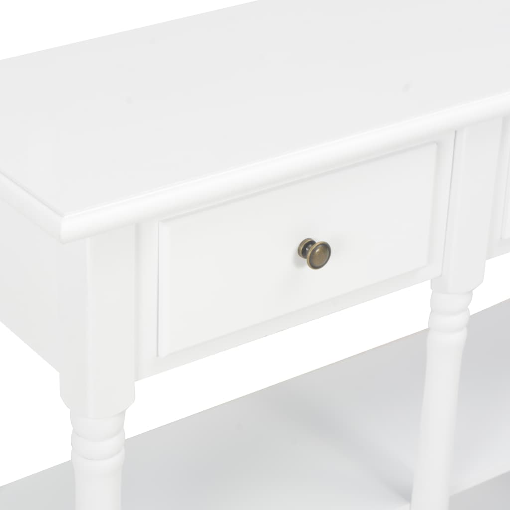 Console Table White 110X30X76Cm Engineered Wood