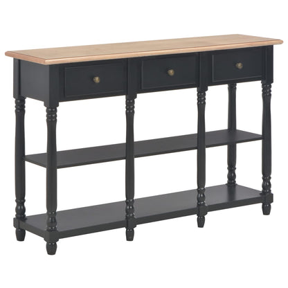 Console Table Black 110X30X76Cm Engineered Wood