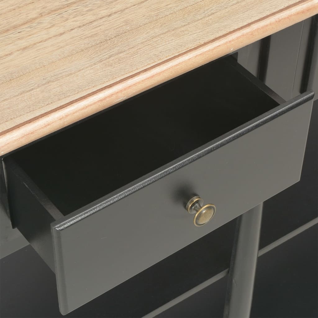 Console Table Black 110X30X76Cm Engineered Wood