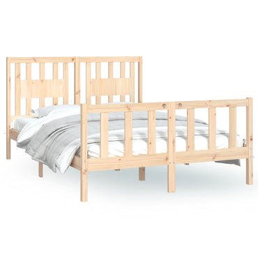 Bed Frame Without Mattress Solid Wood Pine 140X200 Cm