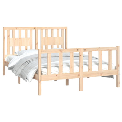 Bed Frame Without Mattress Solid Wood Pine 140X200 Cm