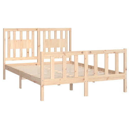 Bed Frame Without Mattress Solid Wood Pine 140X200 Cm