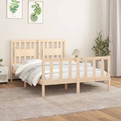 Bed Frame Without Mattress Solid Wood Pine 140X200 Cm