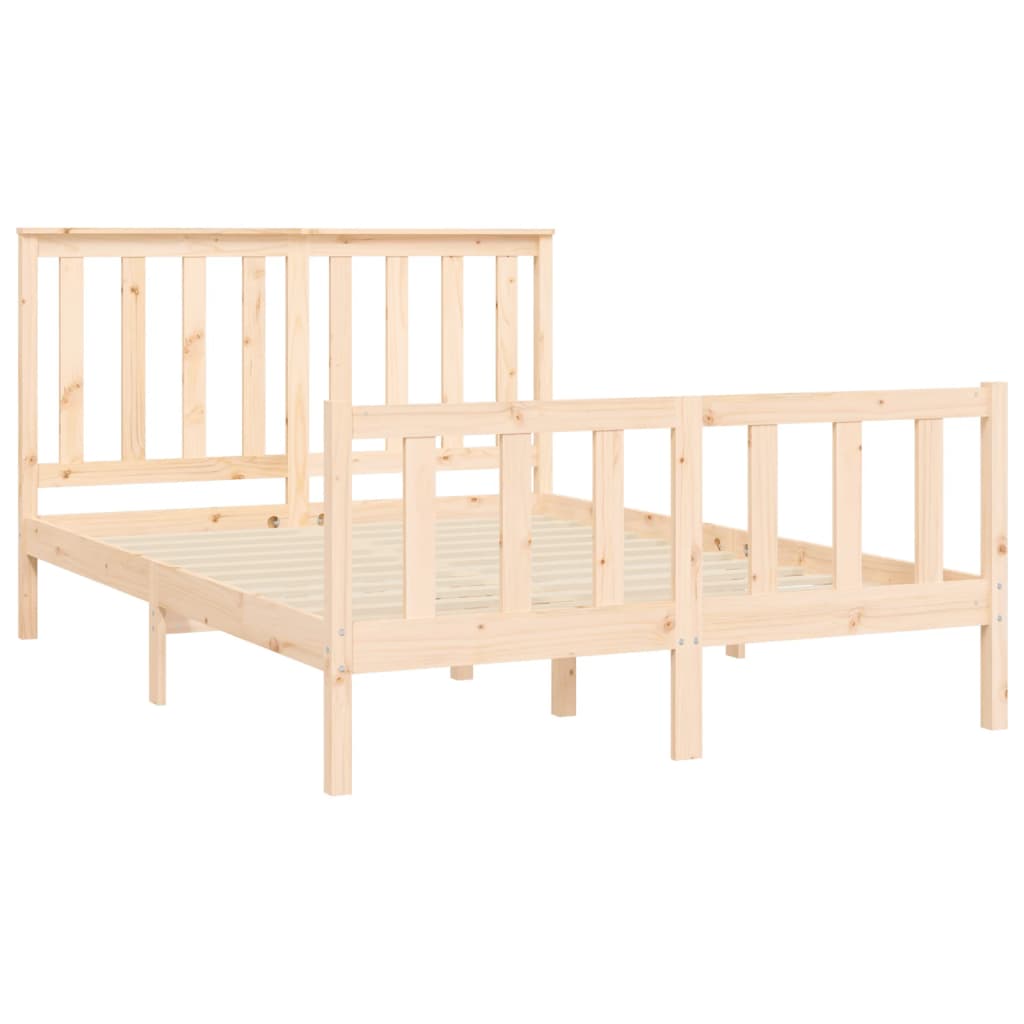 Bed Frame Without Mattress 120X200 Cm Solid Wood Pine