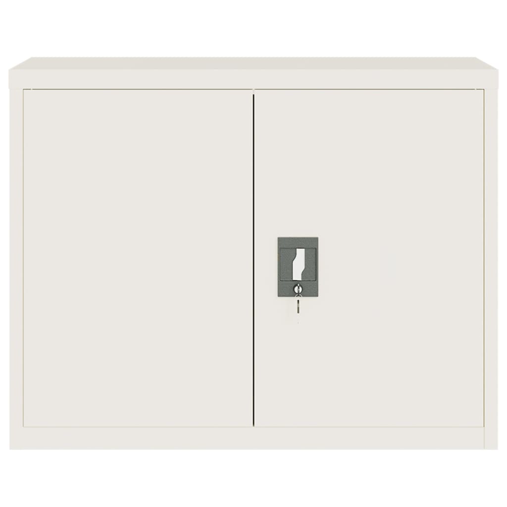 File Cabinet White 90X40X110 Cm Steel