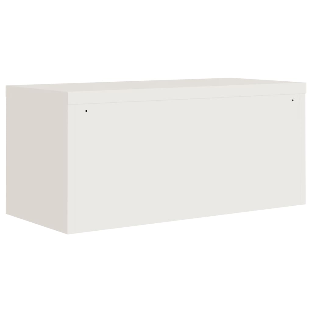 File Cabinet White 90X40X130 Cm Steel