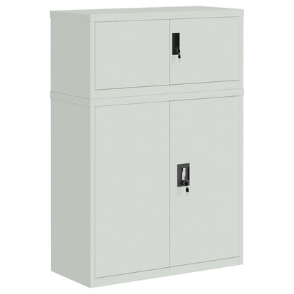 File Cabinet Light Grey 90X40X130 Cm Steel