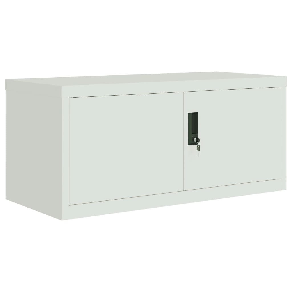 File Cabinet Light Grey 90X40X130 Cm Steel