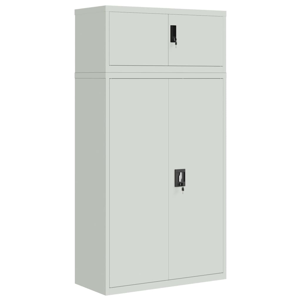 File Cabinet Light Grey 90X40X180 Cm Steel