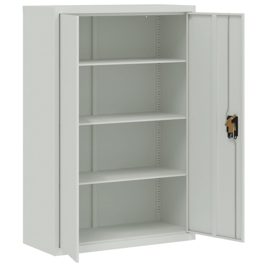 File Cabinet Light Grey 90X40X180 Cm Steel