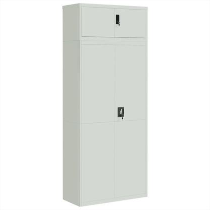 File Cabinet Light Grey 90X40X220 Cm Steel