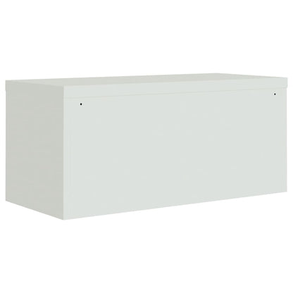 File Cabinet Light Grey 90X40X220 Cm Steel