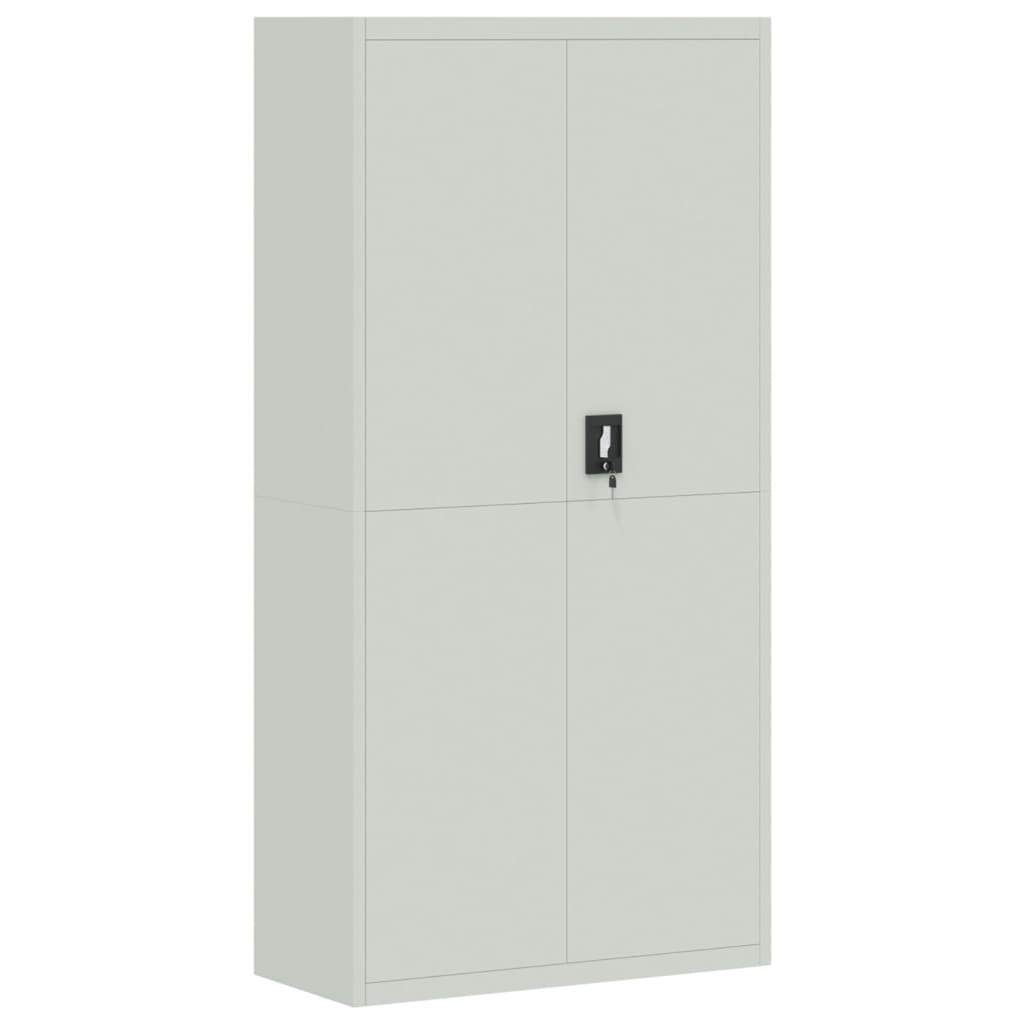 File Cabinet Light Grey 90X40X220 Cm Steel