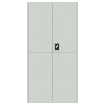 File Cabinet Light Grey 90X40X220 Cm Steel