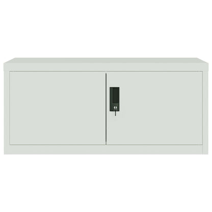 File Cabinet Light Grey 90X40X240 Cm Steel