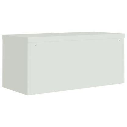 File Cabinet Light Grey 90X40X240 Cm Steel