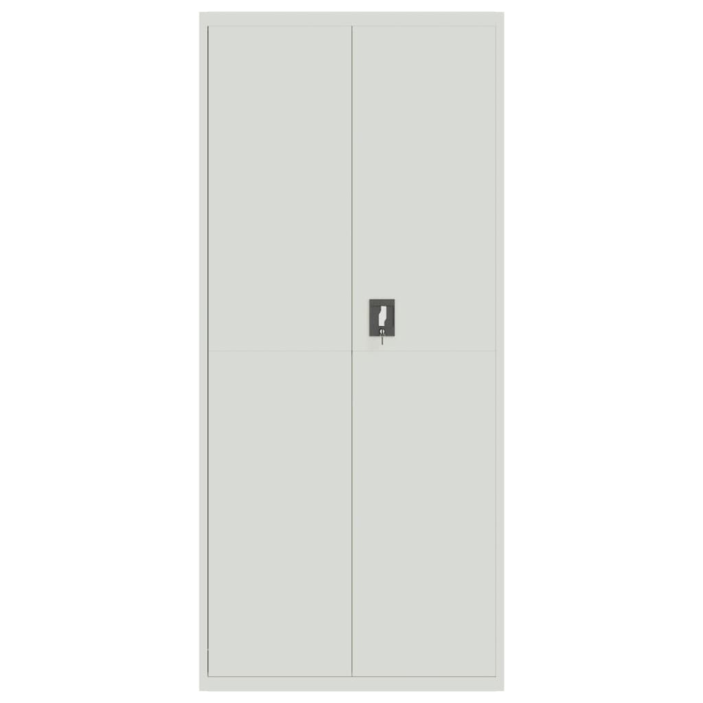 File Cabinet Light Grey 90X40X240 Cm Steel