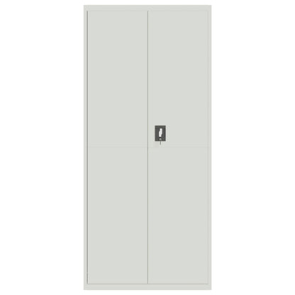 File Cabinet Light Grey 90X40X240 Cm Steel