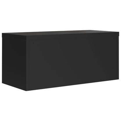 File Cabinet Black 90X40X130 Cm Steel