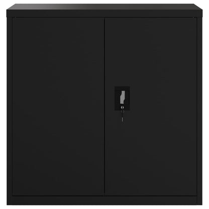 File Cabinet Black 90X40X130 Cm Steel