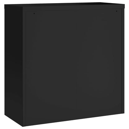 File Cabinet Black 90X40X130 Cm Steel