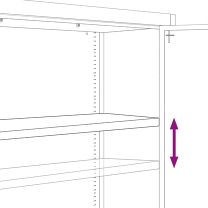 File Cabinet Black 90X40X130 Cm Steel