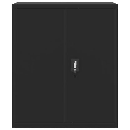 File Cabinet Black 90X40X145 Cm Steel