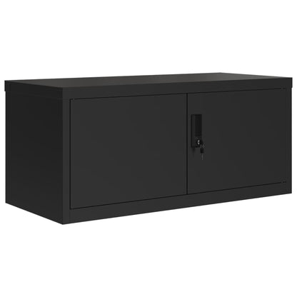 File Cabinet Black 90X40X180 Cm Steel