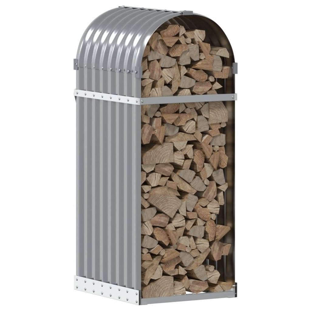 Log Holder Light Grey 40X45X100 Cm Galvanised Steel