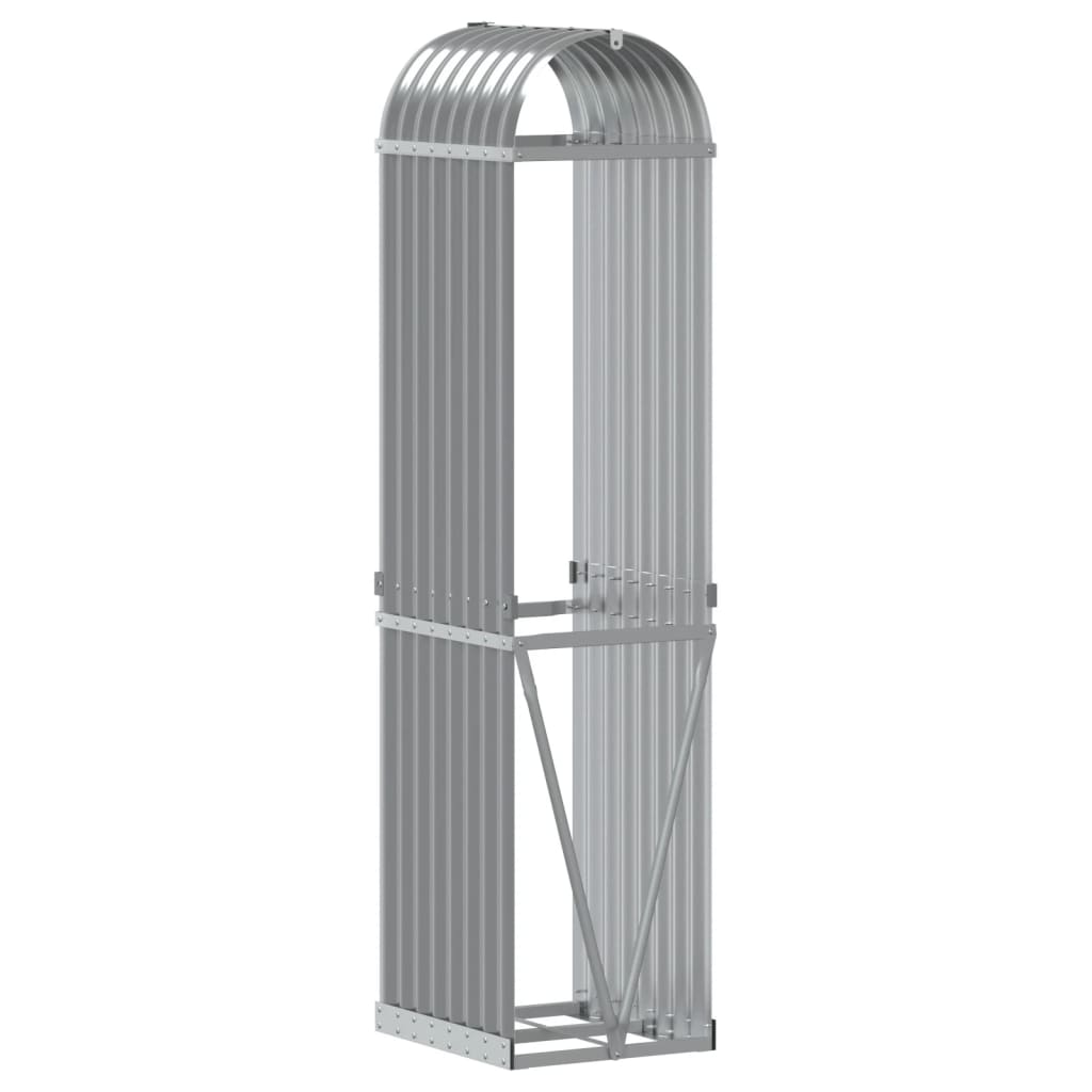 Log Holder Light Grey 40X45X170 Cm Galvanised Steel