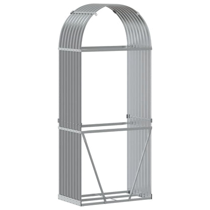 Log Holder Light Grey 80X45X190 Cm Galvanised Steel