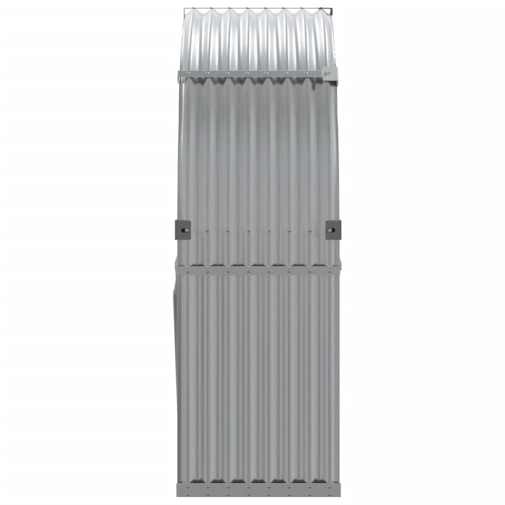 Log Holder Light Grey 120X45X140 Cm Galvanised Steel