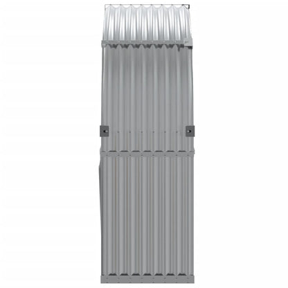 Log Holder Light Grey 120X45X140 Cm Galvanised Steel