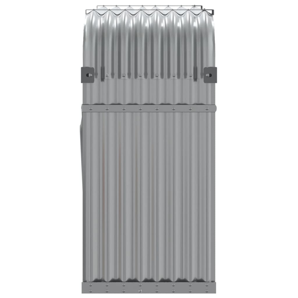 Log Holder Light Grey 120X45X100 Cm Galvanised Steel