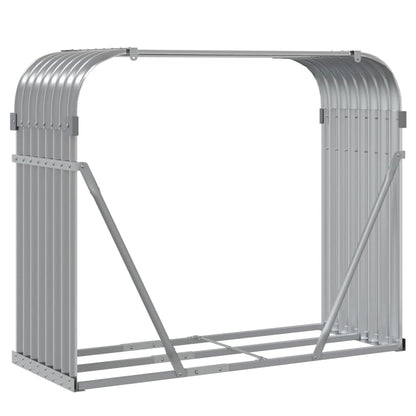 Log Holder Light Grey 120X45X100 Cm Galvanised Steel